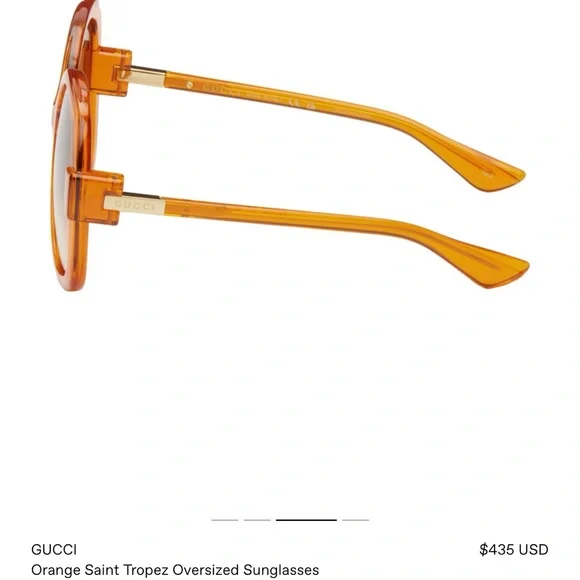 NWT Gucci Saint Tropez Orange Sunglasses - Picture 8 of 8